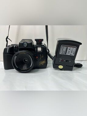 Vintage  OLYMPIA  View 35mm Camera & Flash NOT WORKING Collector’s Parts Only